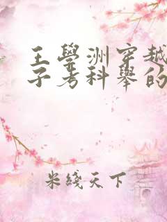 王学洲穿越农家子考科举的小说