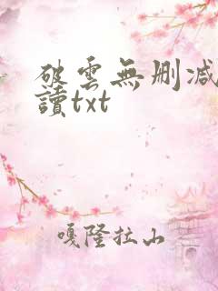 破云无删减版阅读txt