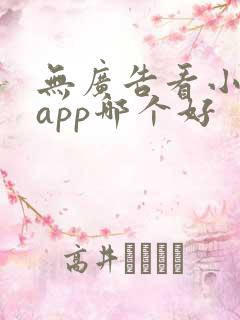 无广告看小说的app哪个好