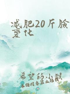 减肥20斤脸的变化