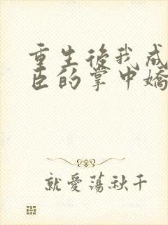 重生后我成了权臣的掌中娇完全版