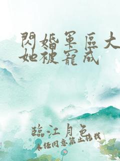 闪婚军区大佬后她被宠成