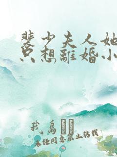 裴少夫人她每天只想离婚小说全文阅读