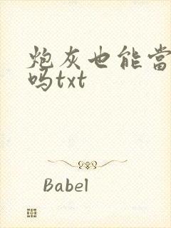 炮灰也能当老婆吗txt