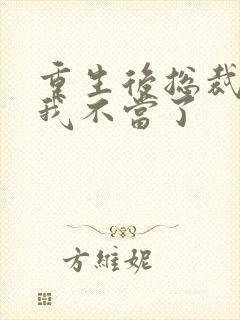 重生后总裁夫人我不当了