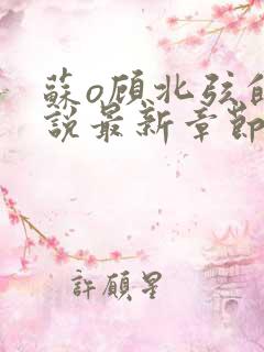 苏o顾北弦的小说最新章节免费阅读