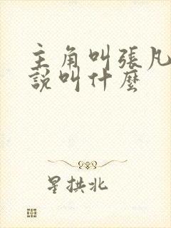 主角叫张凡的小说叫什么