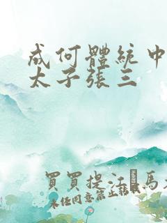 成何体统中的小太子张三