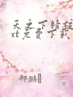 天之下精校版txt免费下载