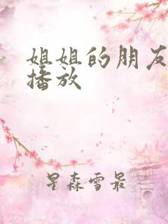 姐姐的朋友高清播放