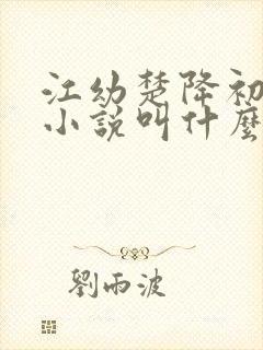 江幼楚降初齐措小说叫什么名字