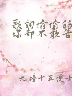 歌词偷偷的爱上你却不敢告诉你