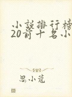小说排行榜2020前十名小说排行榜