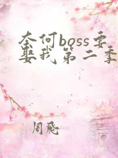 奈何boss要娶我第二季完整版免费