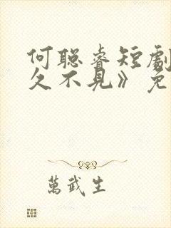 何聪睿短剧《好久不见》免费观看