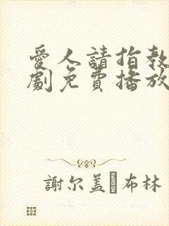 爱人请指教电视剧免费播放