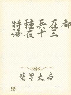 特种兵在都市杨洛夜十三