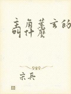 主角叶玄的小说叫什么