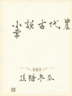 小说古代农家日常