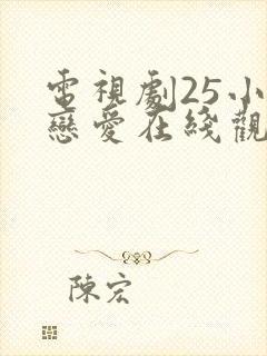 电视剧25小时恋爱在线观看免费全集