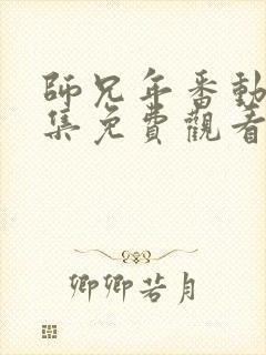 师兄年番动漫全集免费观看