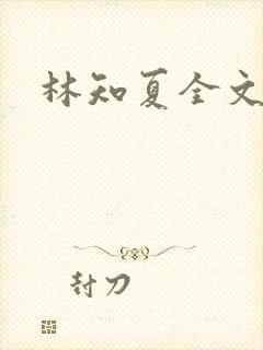 林知夏全文阅读