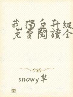 我独自升级小说免费阅读全文