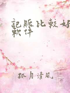 记账比较好用的软件