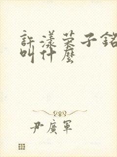 许漾荣子铭短剧叫什么