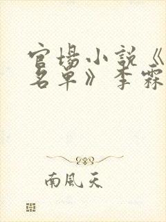 官场小说《省委名单》李霖