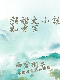 超甜文小说一口气看完