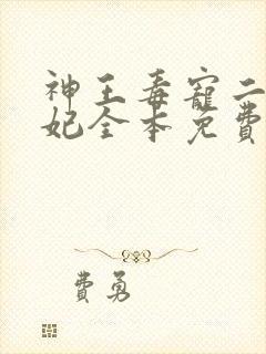 神王毒宠二嫁王妃全本免费阅读