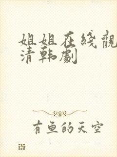 姐姐在线观看高清韩剧