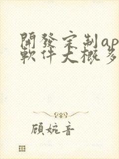 开发定制app软件大概多少钱