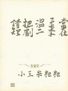 错把温柔当情深短剧二季在线观看