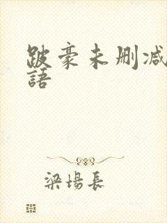 跛豪未删减版粤语