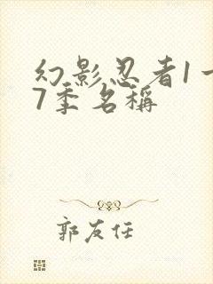 幻影忍者1一17季名称