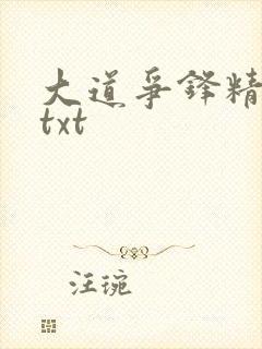 大道争锋精校版txt