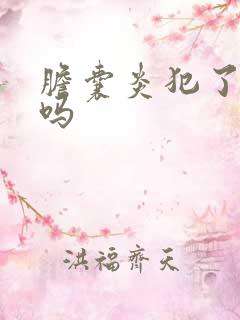 胆囊炎犯了严重吗