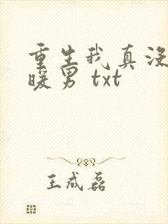 重生我真没想当暖男 txt