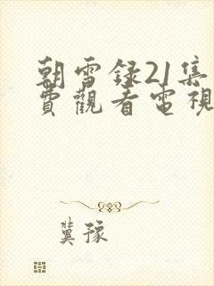 朝雪录21集免费观看电视剧