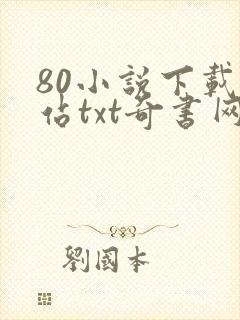 80小说下载网站txt奇书网