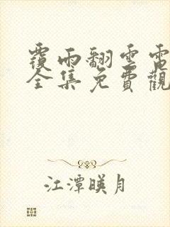 覆雨翻云电视剧全集免费观看完整版