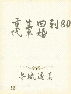 重生回到80年代军婚