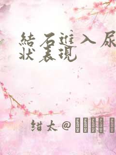 结石进入尿道症状表现