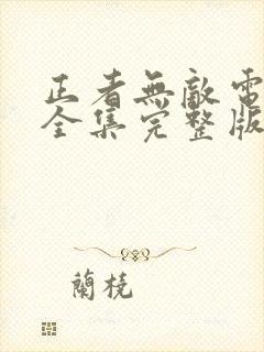 正者无敌电视剧全集完整版免费观看