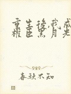 重生后,我成了权臣黑月光