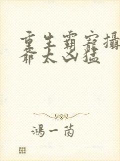 重生霸宠摄政王爷太凶猛