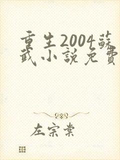 重生2004苏武小说免费阅读