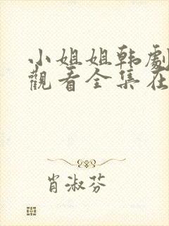 小姐姐韩剧免费观看全集在线高清